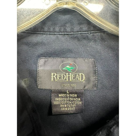 Red Head Men's Short Sleeve Button Up Size Large - Picture 3 of 4